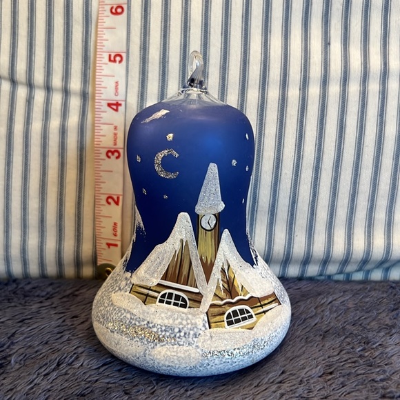 4 Hand Blown & Painted Large Glass Christmas Ornaments - Picture 10 of 16